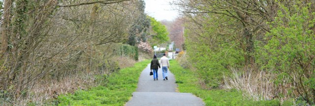 05 long cycle path to Bangor, Ruth Livingstone hiking in Wales