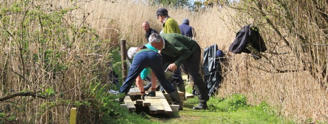 07 Silver Slashers creating a boardwalk, Ruth's coastal walk, Anglesey