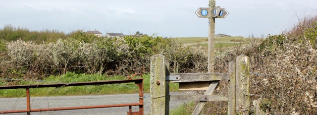 14 familiar sign, Ruth on the Isle of Anglesey Coast Path