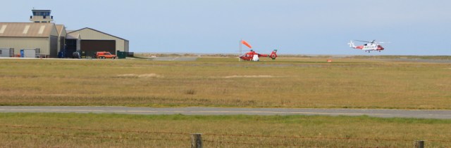 16 hovering helicoptor, Caernarfon airport, Ruth's coastal walk
