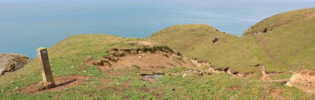 07 wild landscape, Clegir Mawr, Ruth walking the Anglesey Coast