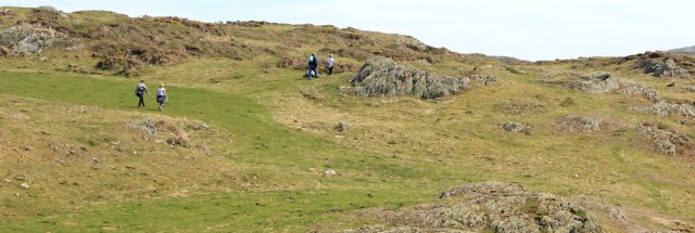 10 other walkers, hiking in North Anglesey, Ruth's coastal walk