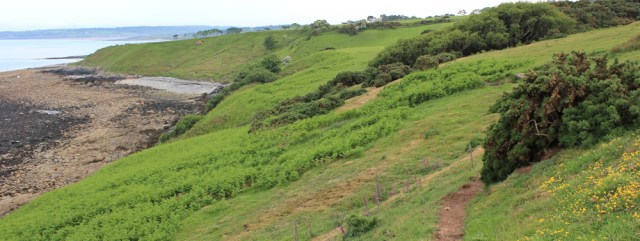12 fading light, Ruth hiking along the Isle of Anglesey Coastal Path