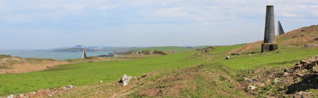 15 Carmel Head, Ruth hiking the Anglesey Coast Path