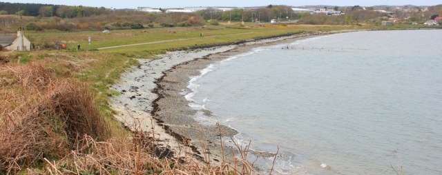15 Penrhos Beach, Ruth walking the coast path out of Holyhead