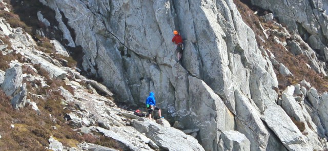 18 climbers on Holyhead Mountain, Ruth's coastal walk, Anglesey