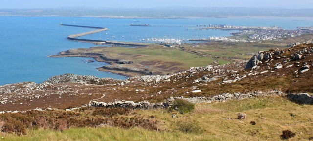 20 Holyhead New Harbour, Ruth walking the coast, Anglesey