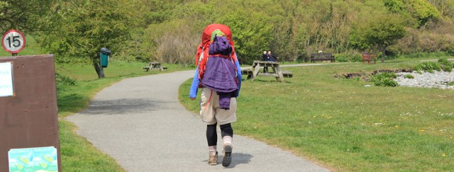 25 a proper walker, Ruth Livingstone hiking the Anglesey coast path