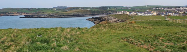 30 Ruth Livingstone aproaching Caemas, Anglesey Coastal Path