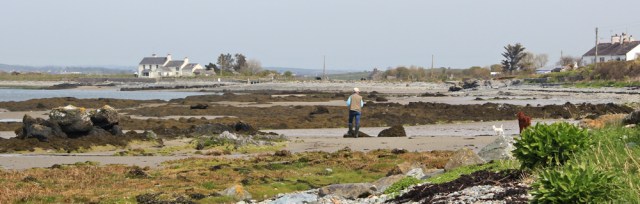 a06 end of beach, Ruth walking the Wales Coast Path, Anglesey
