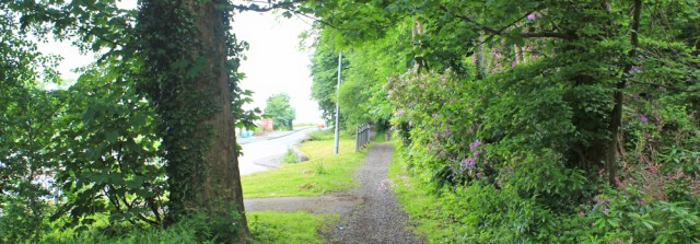 12 Along A5 to Bangor, Ruth trekking in Wales