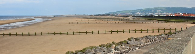 21 more beach, Rhyl, Ruth hiking the Welsh coast