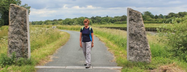 26 Ruth Livingstone at the end of the Wales Coast Path
