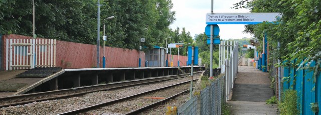 38 second station, Shotton, Ruth hiking the Wales Coast Path