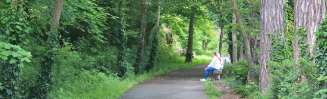 a01 North Wales Path, Bangor, Ruth walking the coast
