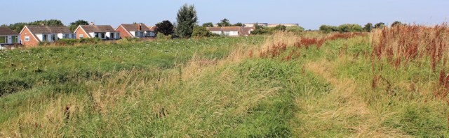 06 footpath up creek, Crossens, Ruth's coastal walk