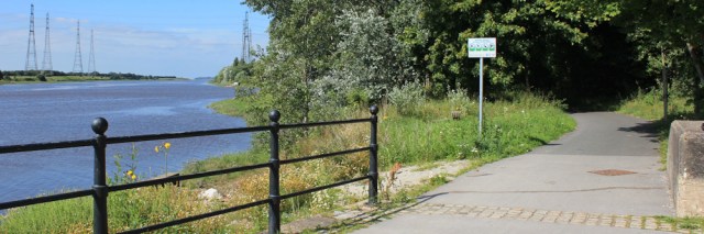 08 heading out of Preston, Ruth's coastal walk, Lancashire