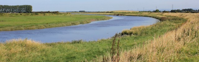 08 walking down the river, Ruth hiking Ribble Valley