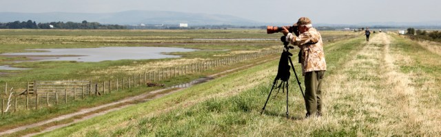 16 birdwatchers, Hesketh Out Marsh, Ruth's coastal walk, Ribble Estuary NNR