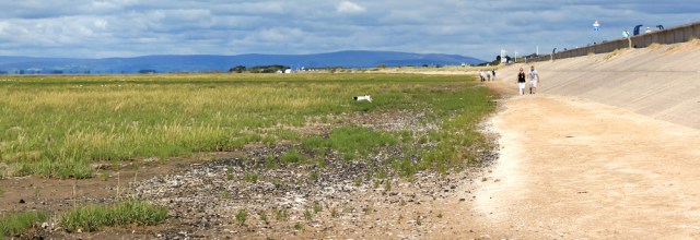 23 Ruth Livingstone walking below the Marine Drive, Southport