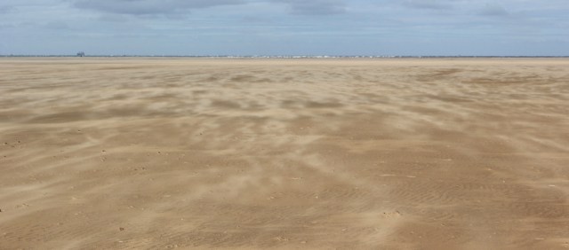 25 Formby Beach, Ruth Livingstone walking the coast