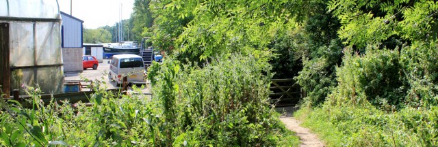 26 Hesketh Bank boat yard, Ruth walking the coast of England