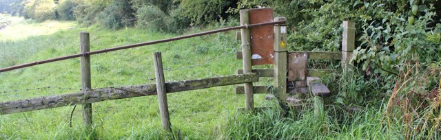 29 stile and overgrown footpath, Hesketh Bank