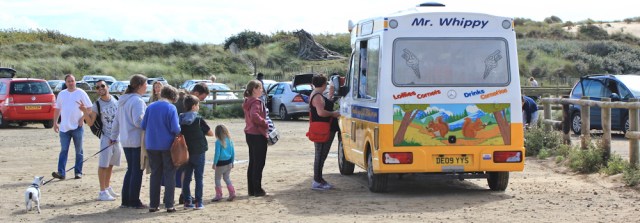 33 ice cream van, Formby beach, Ruth's coastal walk