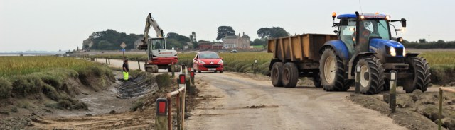 06-road-works-ruth-walking-to-sunderland-point