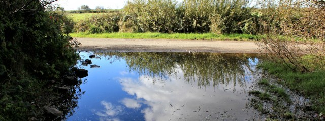 17-big-puddle-ruth-walking-to-humphrey-head