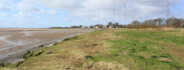 11 Channel of River Wampoo, Anthorn, Ruth walking the English Coast, Cumbria