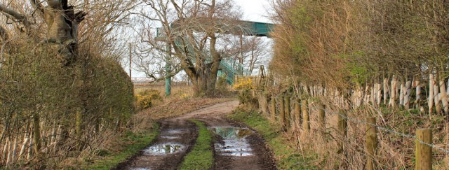 38 railway crossing to Metal Bridge, Ruth hiking from Carlisle to Gretna - Copy