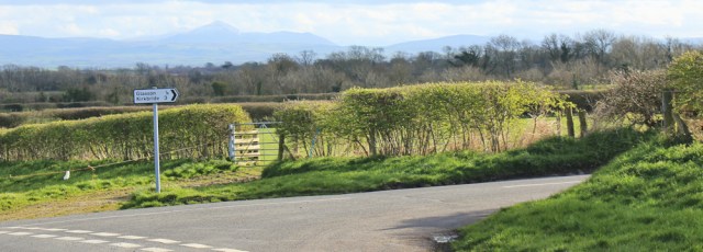 a14 road to Glasson, Ruth Livingstone hiking the coast in Cumbria