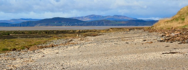 04 across bay to Sandyhills, Ruth walking the Scottish coast, Dumfries and Galloway