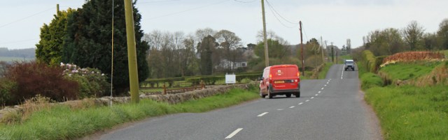 14 Post Office van yet again, Ruth walking in Dumfries and Galloway