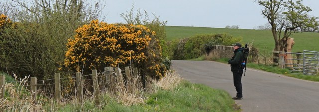 21 bird watcher, Ruth walking in Dumfries and Galloway