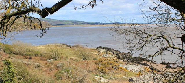 a06 view over Mersehead Nature Reserve, Ruth hiking in Scotland