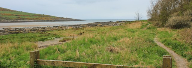 01 Brighouse Bay, Ruth walking the Scottish coast to Gatehouse of Fleet