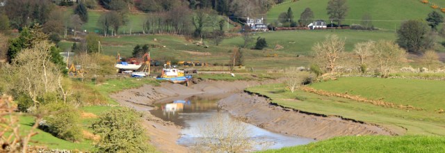 03 Palnackie Harbour, Ruth hiking in Dumfries and Galloway