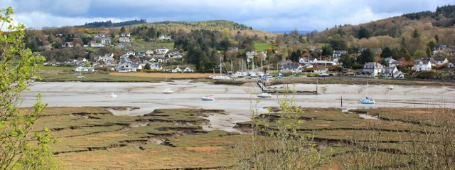 08 Kippford from Glen Isle, Ruth hiking in Dumfries and Galloway