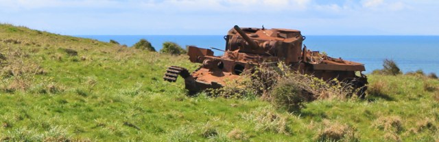09 rusting tanks, Kirkcudbright ranges, Ruth's coastal walk Dumfries and Galloway