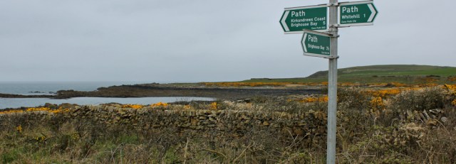 10 core path signs, Ruth walking the coast of Scotland to Gatehouse of Fleet