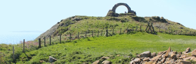 11 Cruggleton Castle, Ruth walking the coast of Scotland