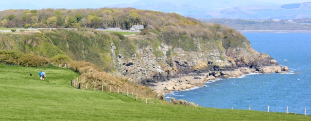 12 returning walkers, Ruth hiking the coast in Galloway, Scotland