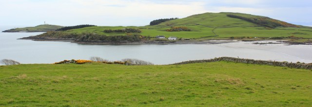 21 Ross Bay and Little Ross Island, Ruth walking the coast of Dumfries and Galloway