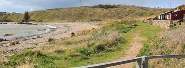 37 huts, Rascarrel Bay, Ruth's coast walk, Dumfries and Galloway