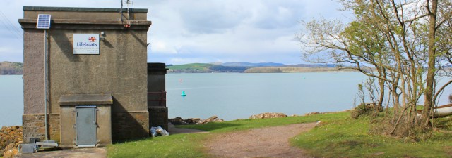 39 lifeboat station, Kirkcudbright Bay, Ruth hiking the coast of Scotland