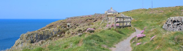 03 Radio Station, Southern Upland Way, Ruth Livingstone hiking in Portpatrick