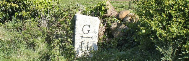 05 mile stone to Glenluce, Ruth's coastal walk, Galloway, Scotland