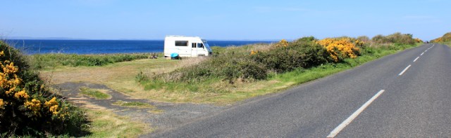 07 campervan by road, Ruth's coastal walk, Galloway, Scotland
